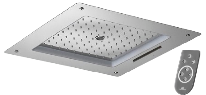 NEW LOUNGE SERIES I 60x60cm. Concealed Ceiling Shower Head. Shower Modes: Rain, Waterfall and Laminar spray. Additional function: Chromotherapy. Remot