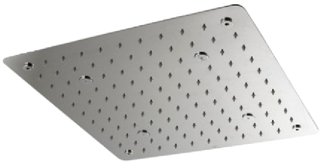 NK LOGIC SERIES I 40x40cm. Concealed Ceiling Shower Head. Shower Modes:  Rain and Mist. Flow rate 8,8 l/min. at 3 bar.
