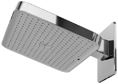 PLUMP-360x240mm shower head with adjustable arm. Flow rate 19,08 l/min at 3 bar.